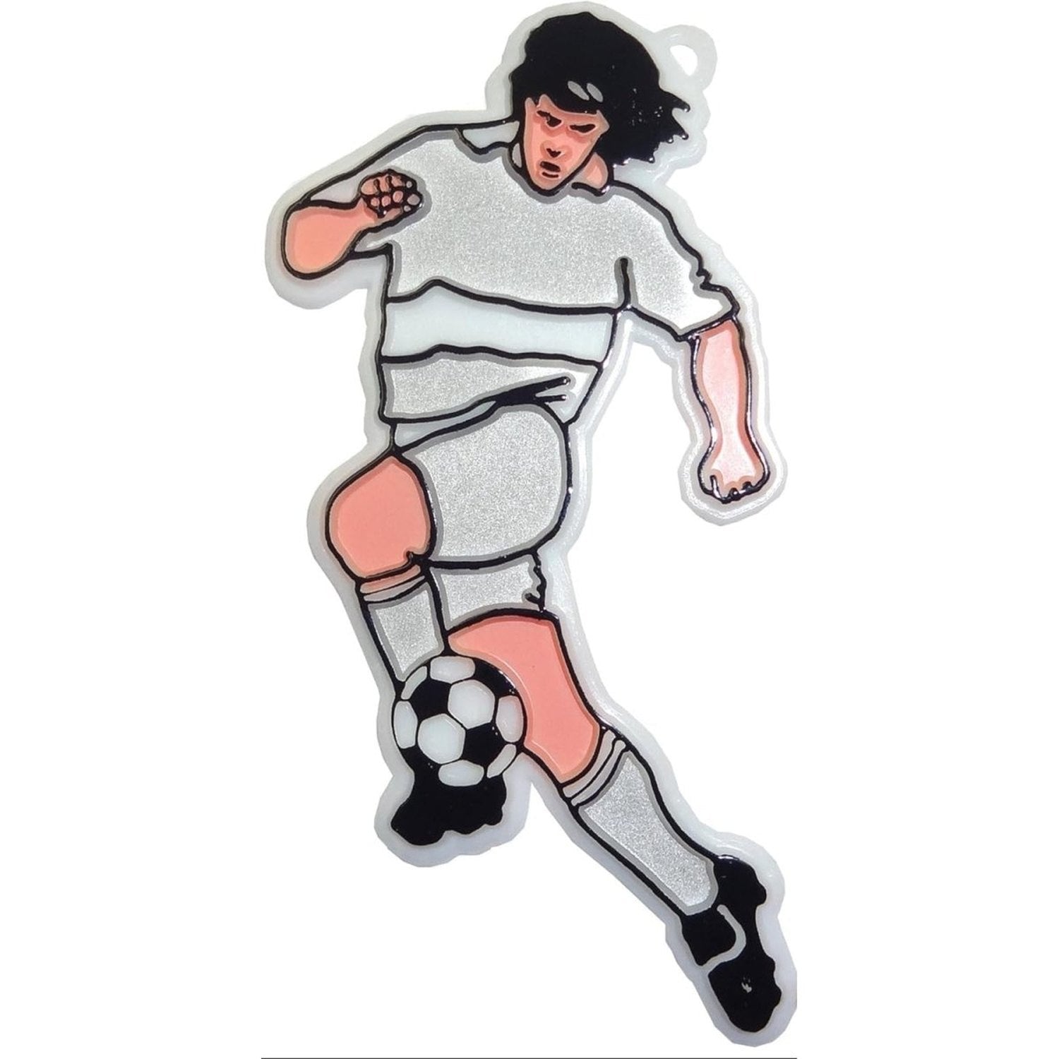 Shop For 3in Soccer Player Charm: Silver/White