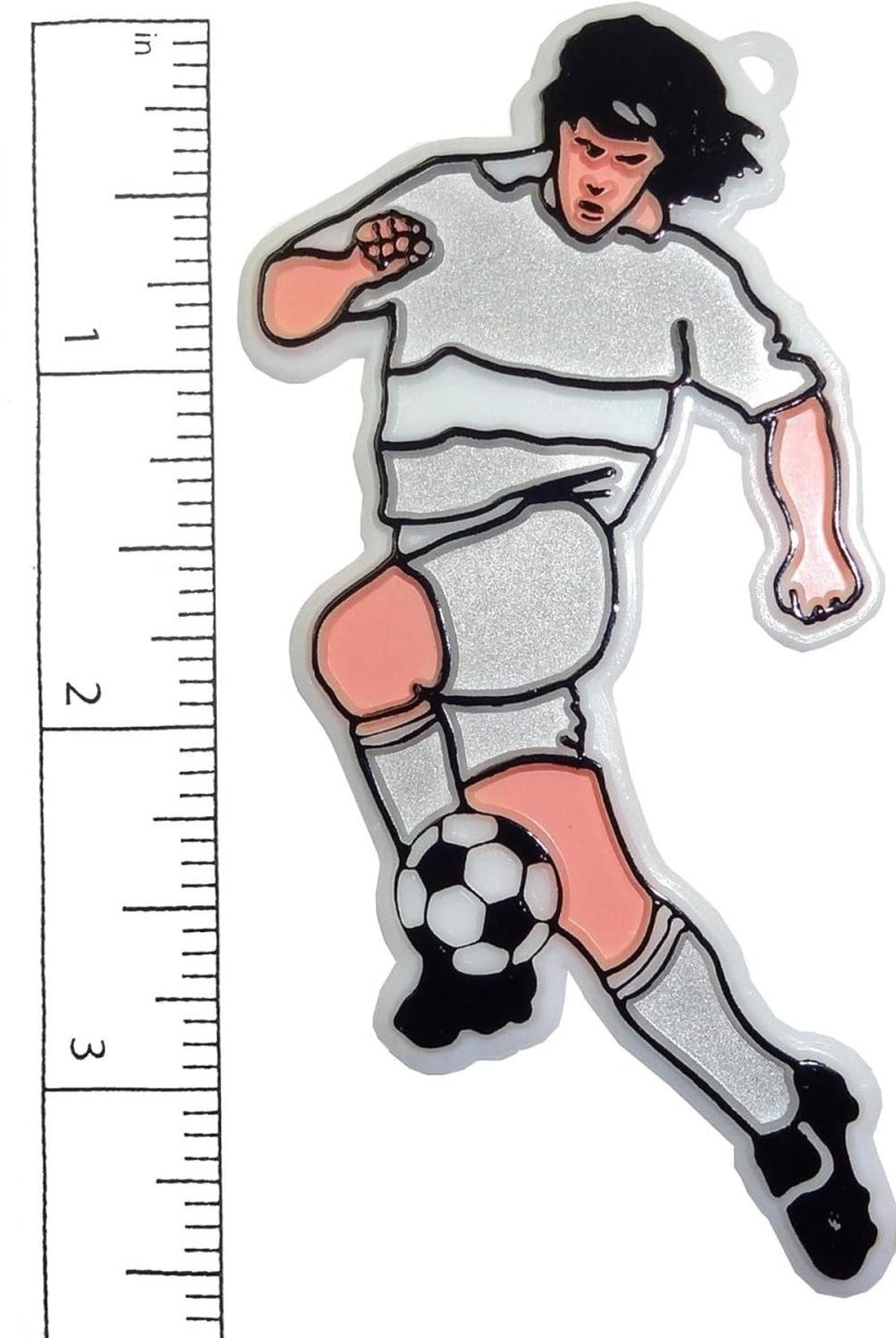 Shop For 3in Soccer Player Charm: Silver/White