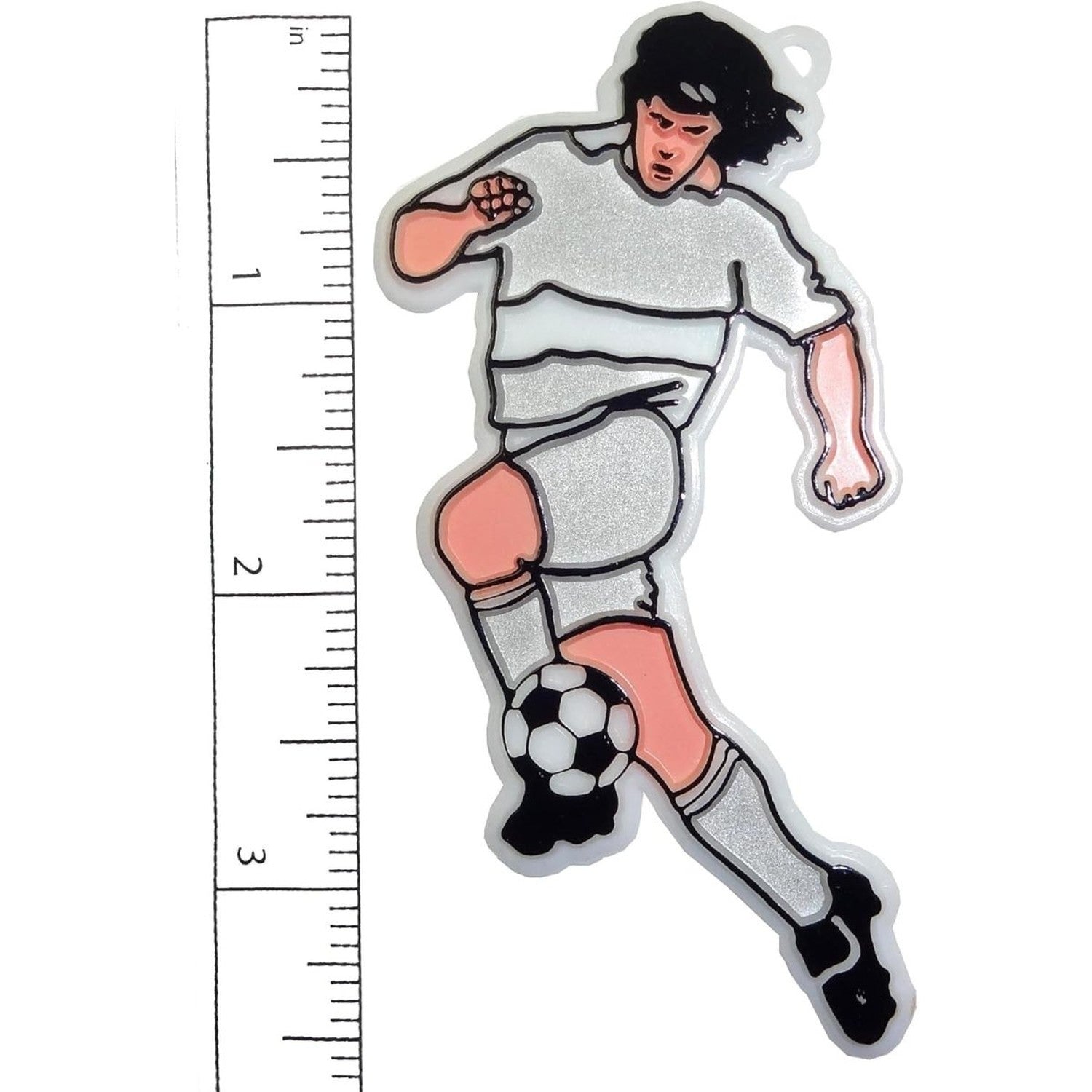Shop For 3in Soccer Player Charm: Silver/White
