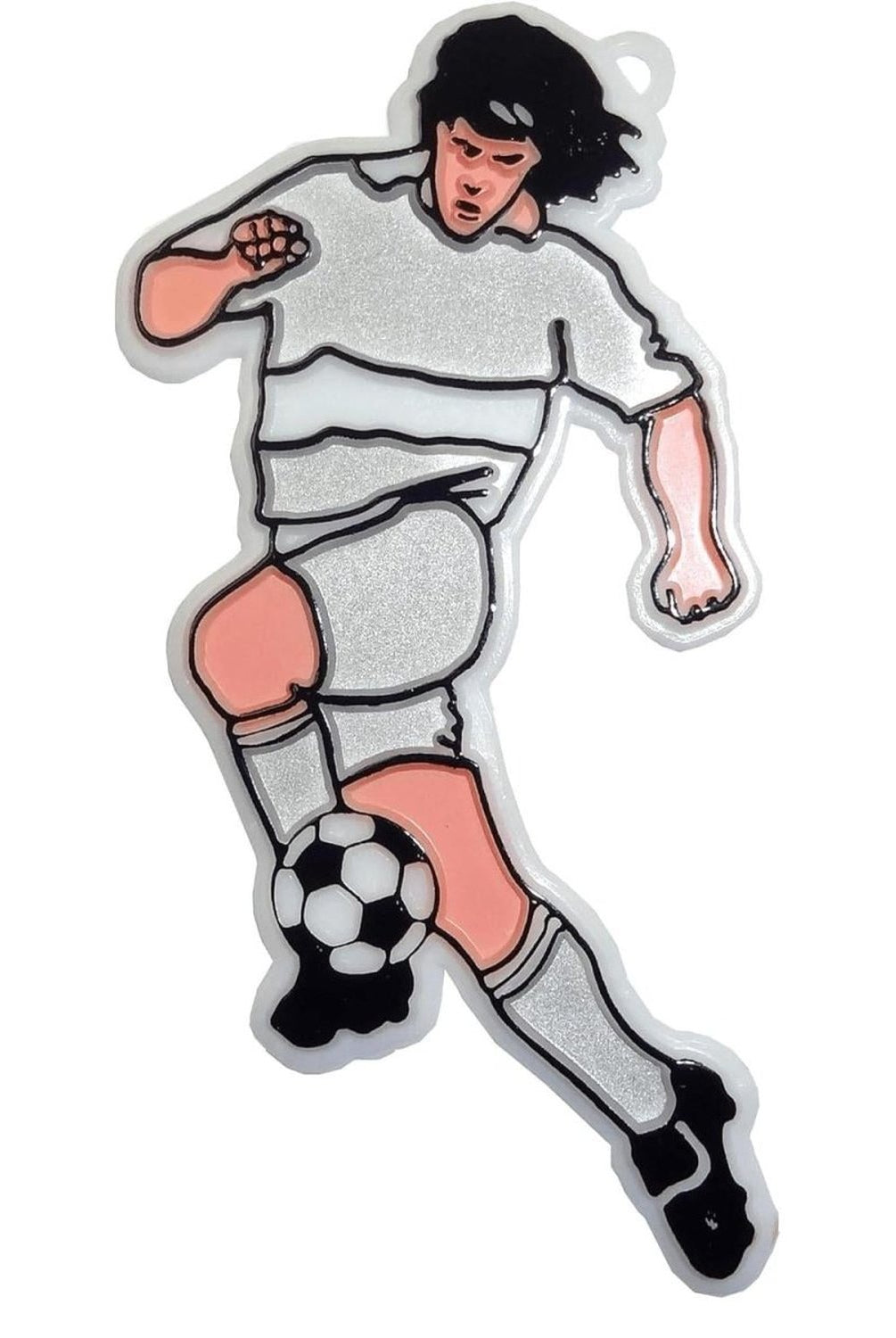 Shop For 3in Soccer Player Charm: Silver/White