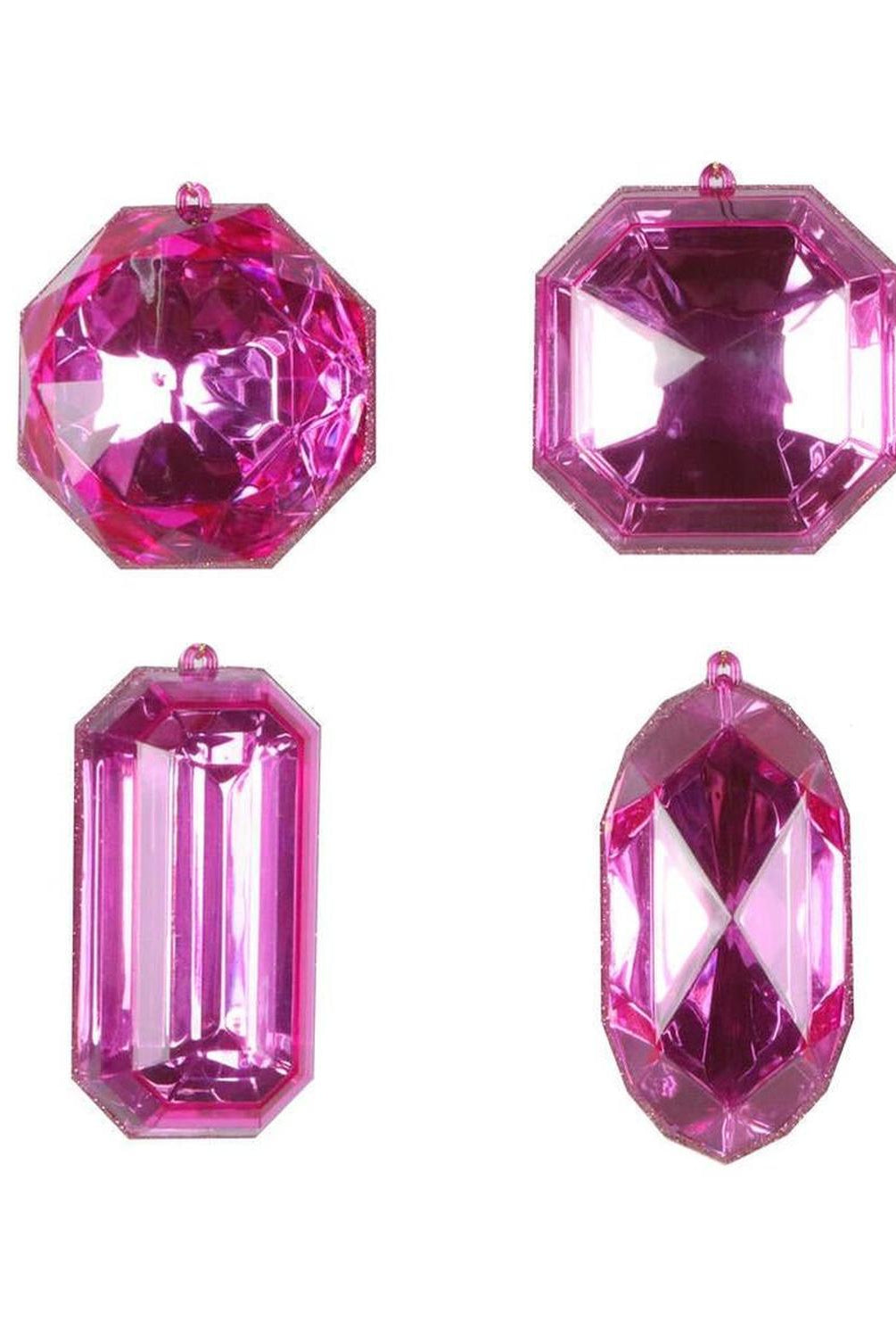 4-5" Acrylic Jewel Assortment Ornament: Mauve (Set 4)
