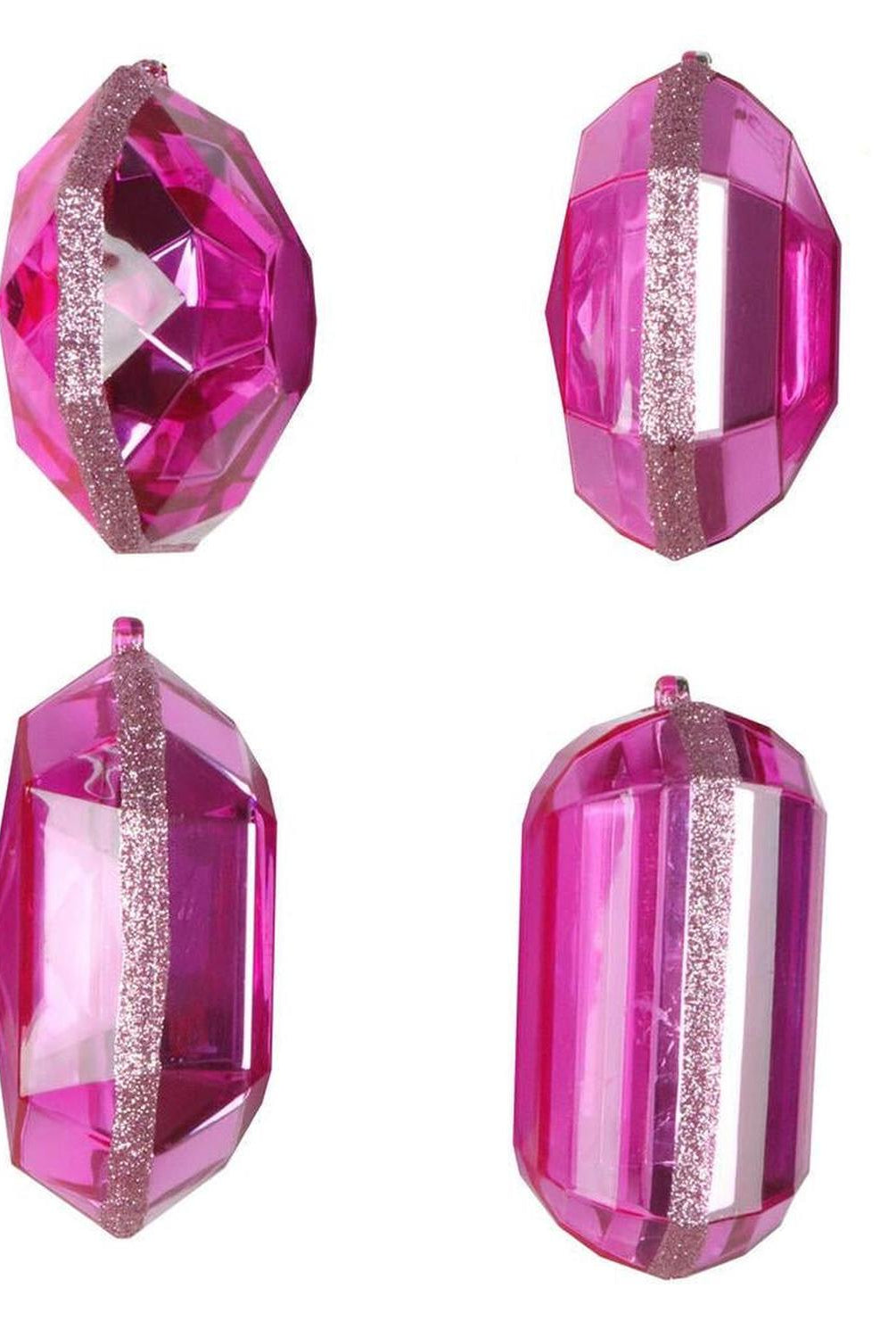 4-5" Acrylic Jewel Assortment Ornament: Mauve (Set 4)