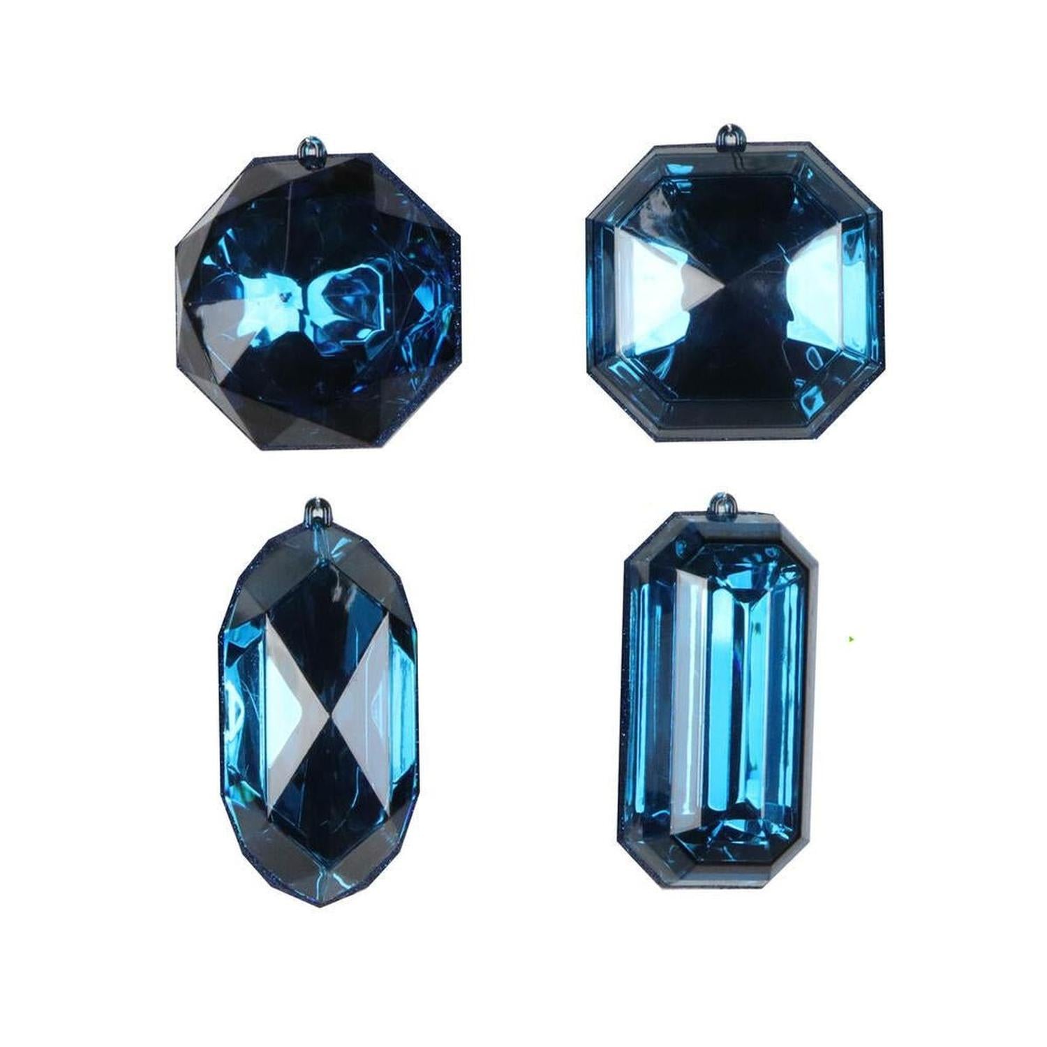 Shop For 4 - 5" Acrylic Jewel Assortment Ornament: Midnight Blue (Set 4)