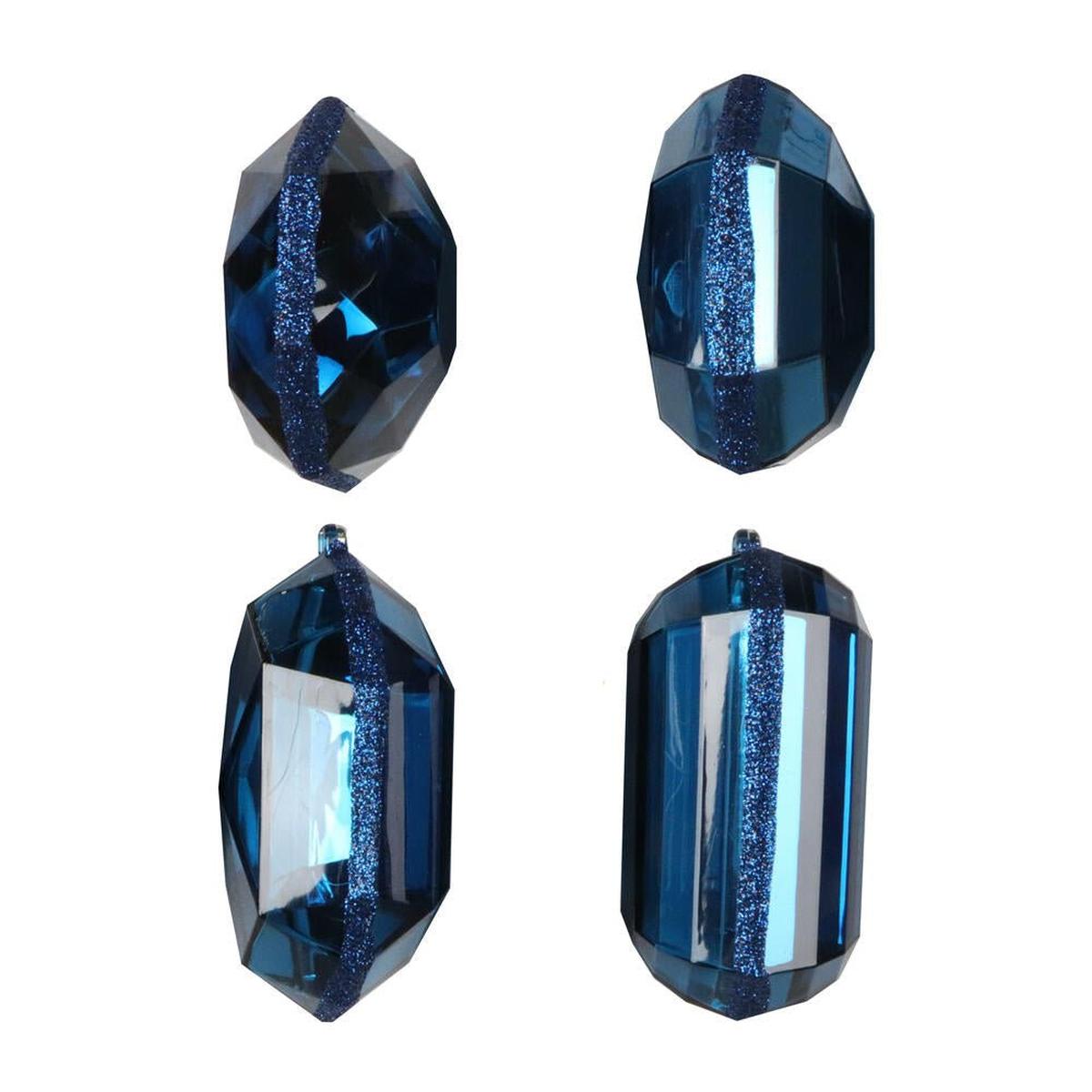 Shop For 4 - 5" Acrylic Jewel Assortment Ornament: Midnight Blue (Set 4)