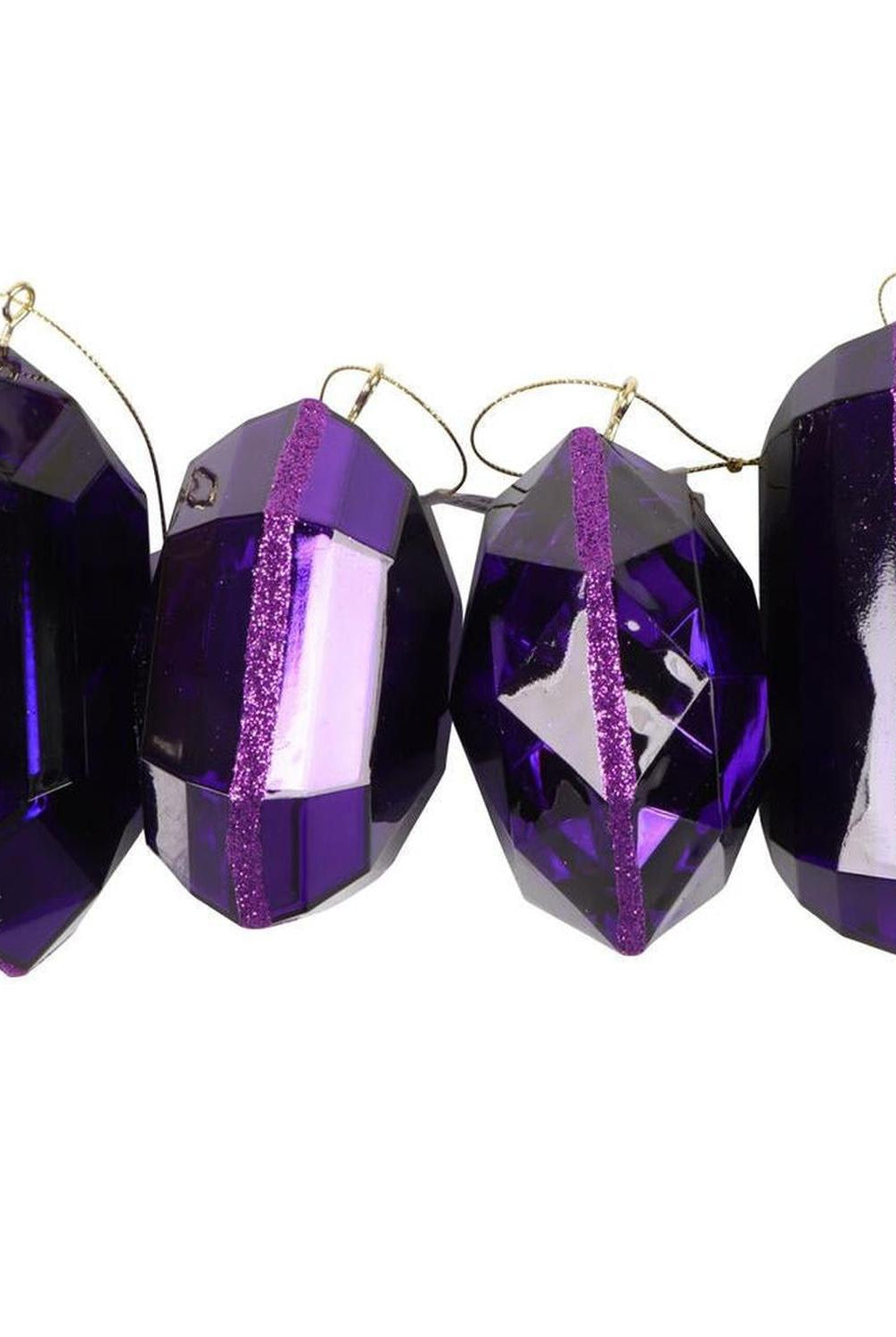4-5" Acrylic Jewel Assortment Ornament: Purple (Set 4)