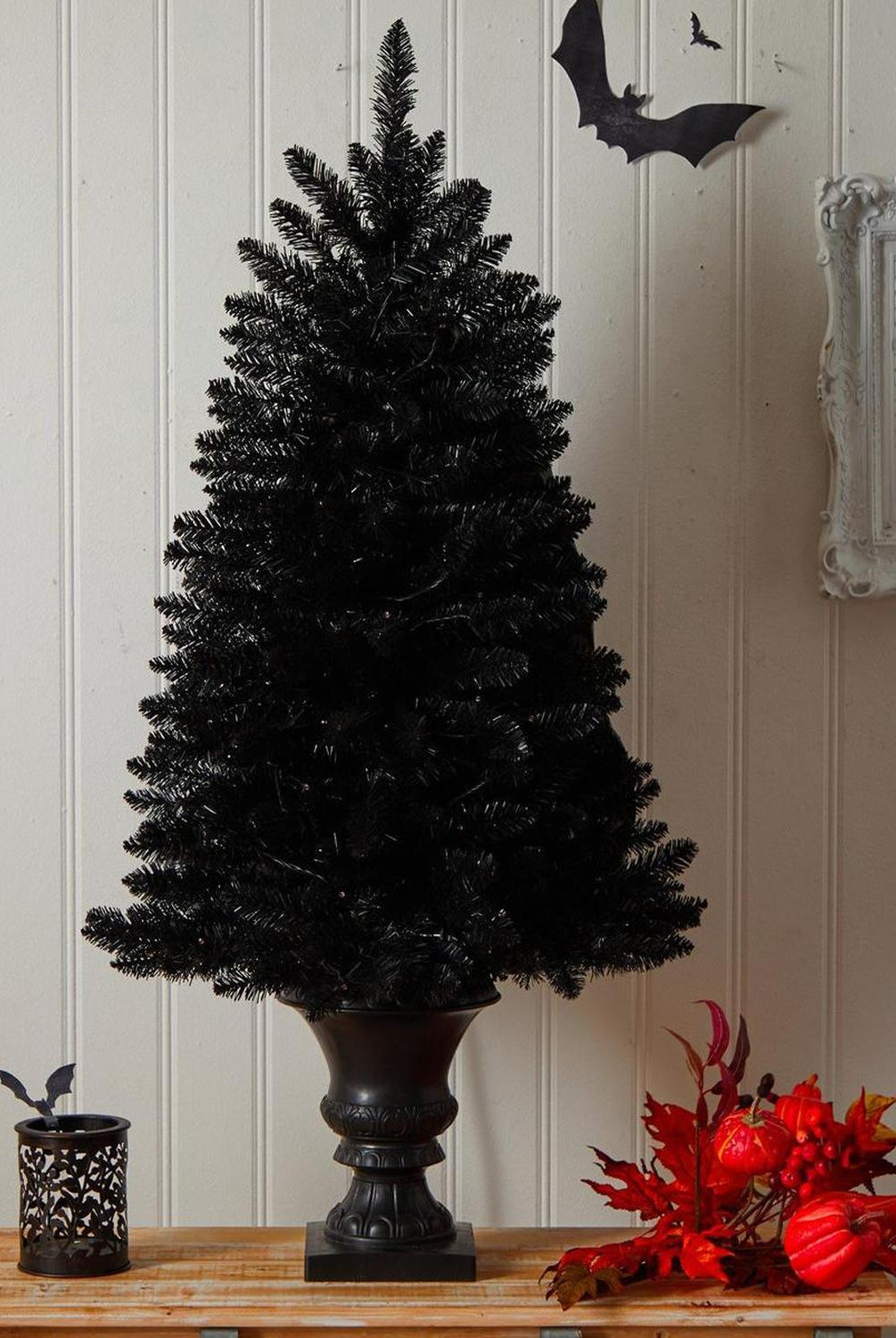 4’ Black Halloween Artificial Christmas Tree