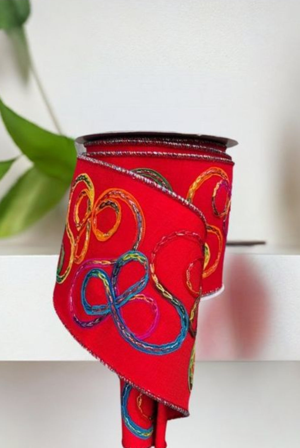 Shop For 4" Candy Loop Ribbon: Red (10 Yards) at Michelle's aDOORable Creations