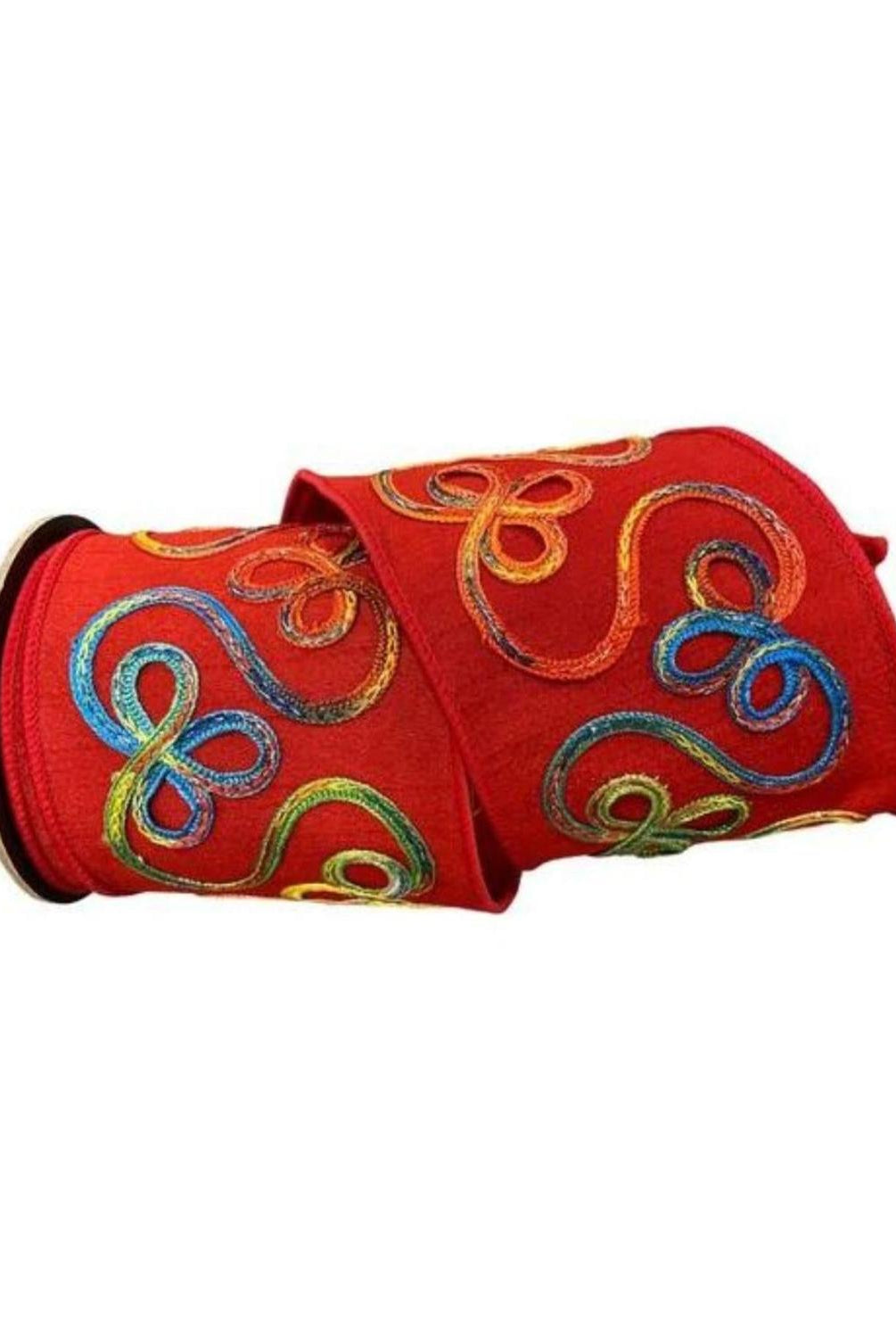 4" Candy Loop Ribbon: Red (10 Yards)