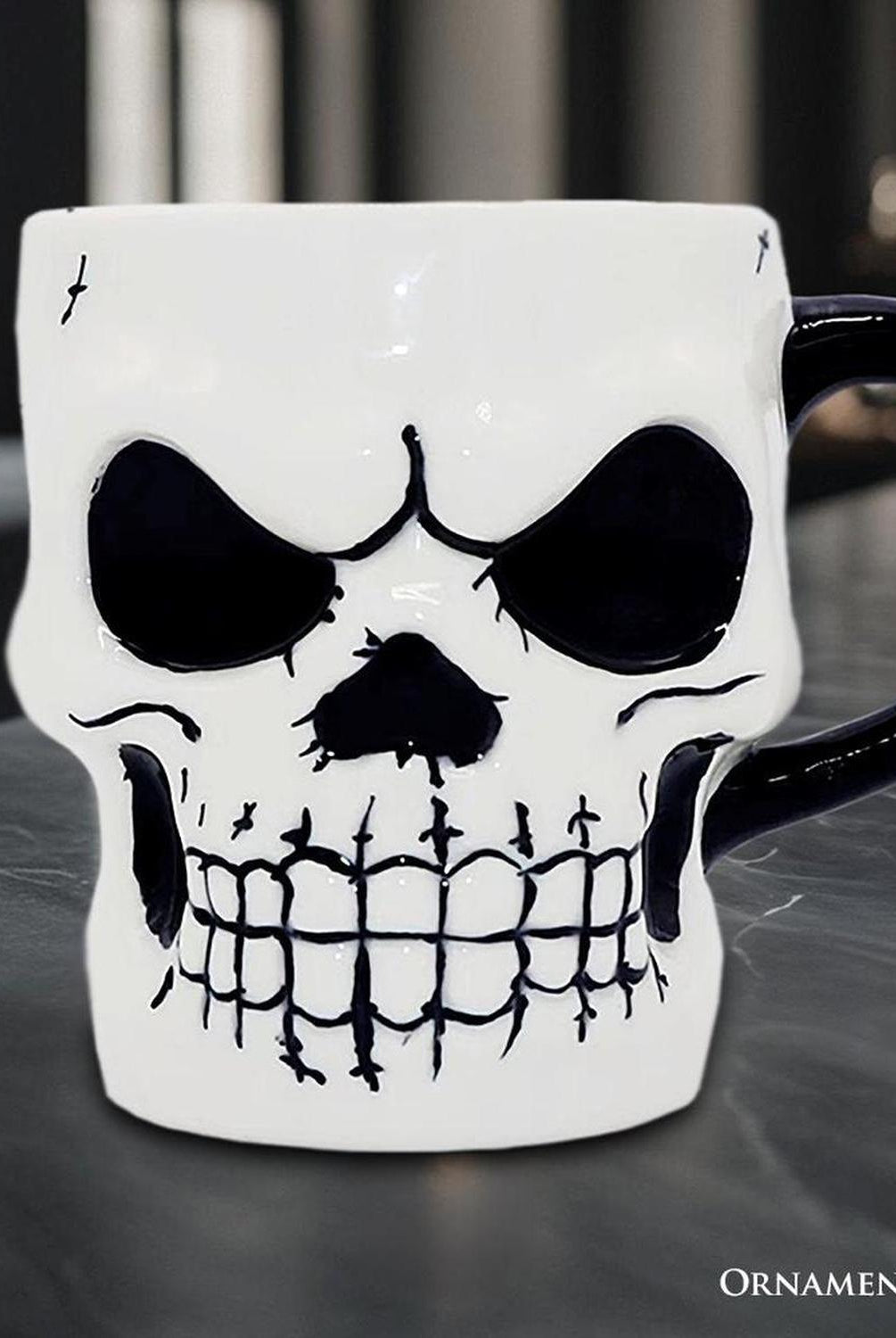 4" Classic Skeleton Face Spook Mug