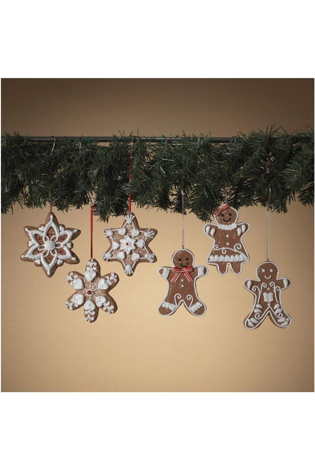 4" Clay Dough Holiday Gingerbread Ornaments