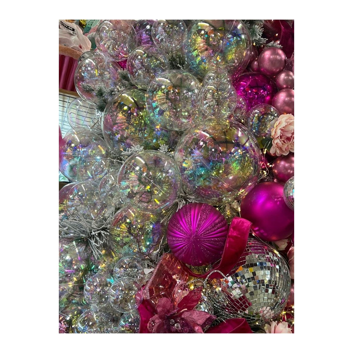 Shop For 4" Clear Iridescent Ball Ornament (Set of 6)