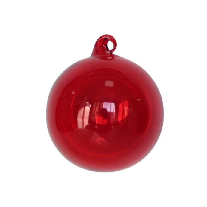 Shop For 4" Crystalline Glass Ornament: Red