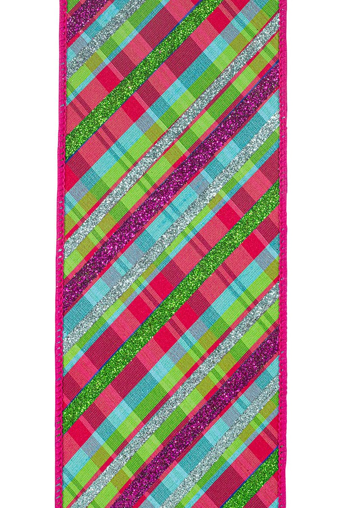 Shop For 4" Deluxe Bright Plaid Ribbon: Fuchsia (5 Yards)