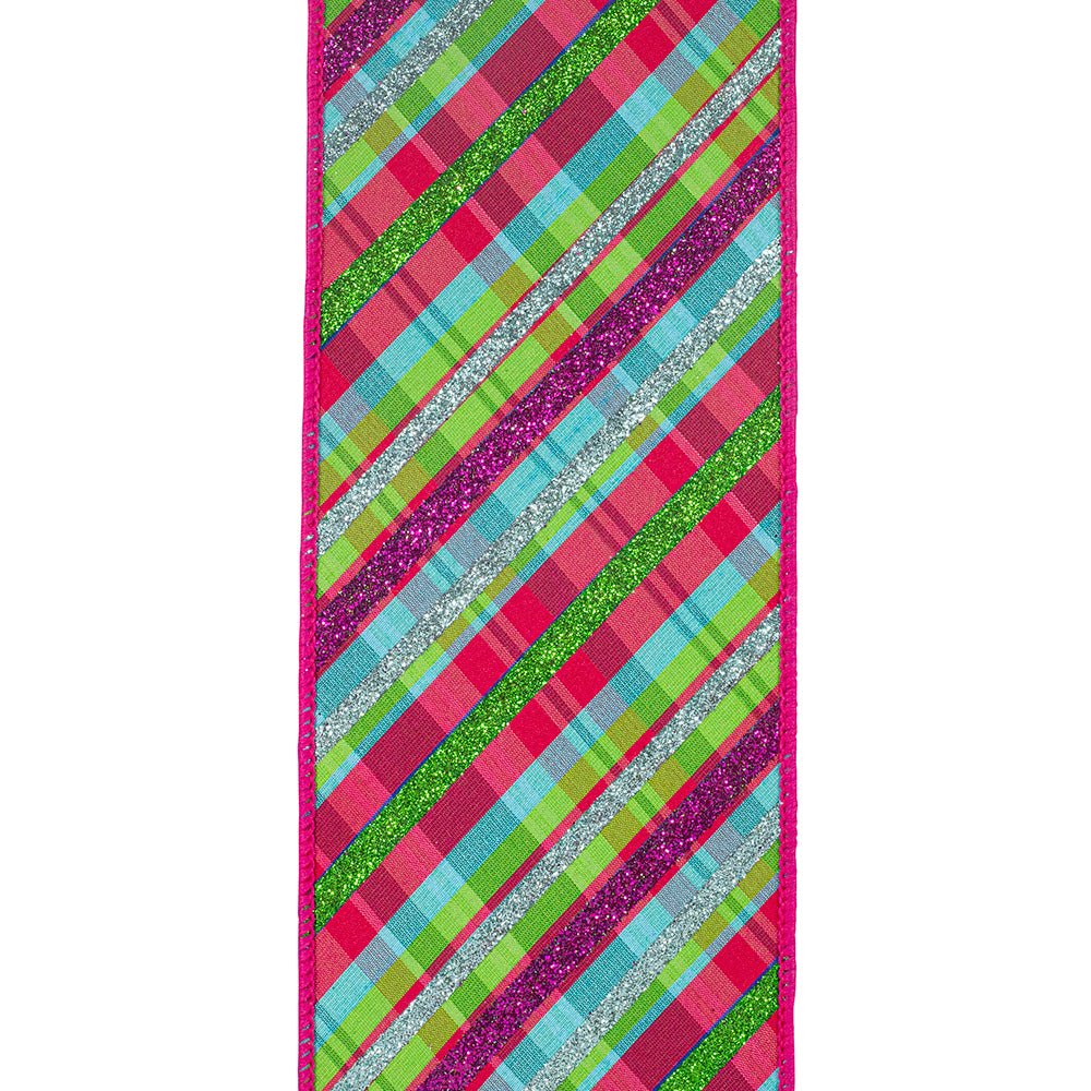 Shop For 4" Deluxe Bright Plaid Ribbon: Fuchsia (5 Yards)