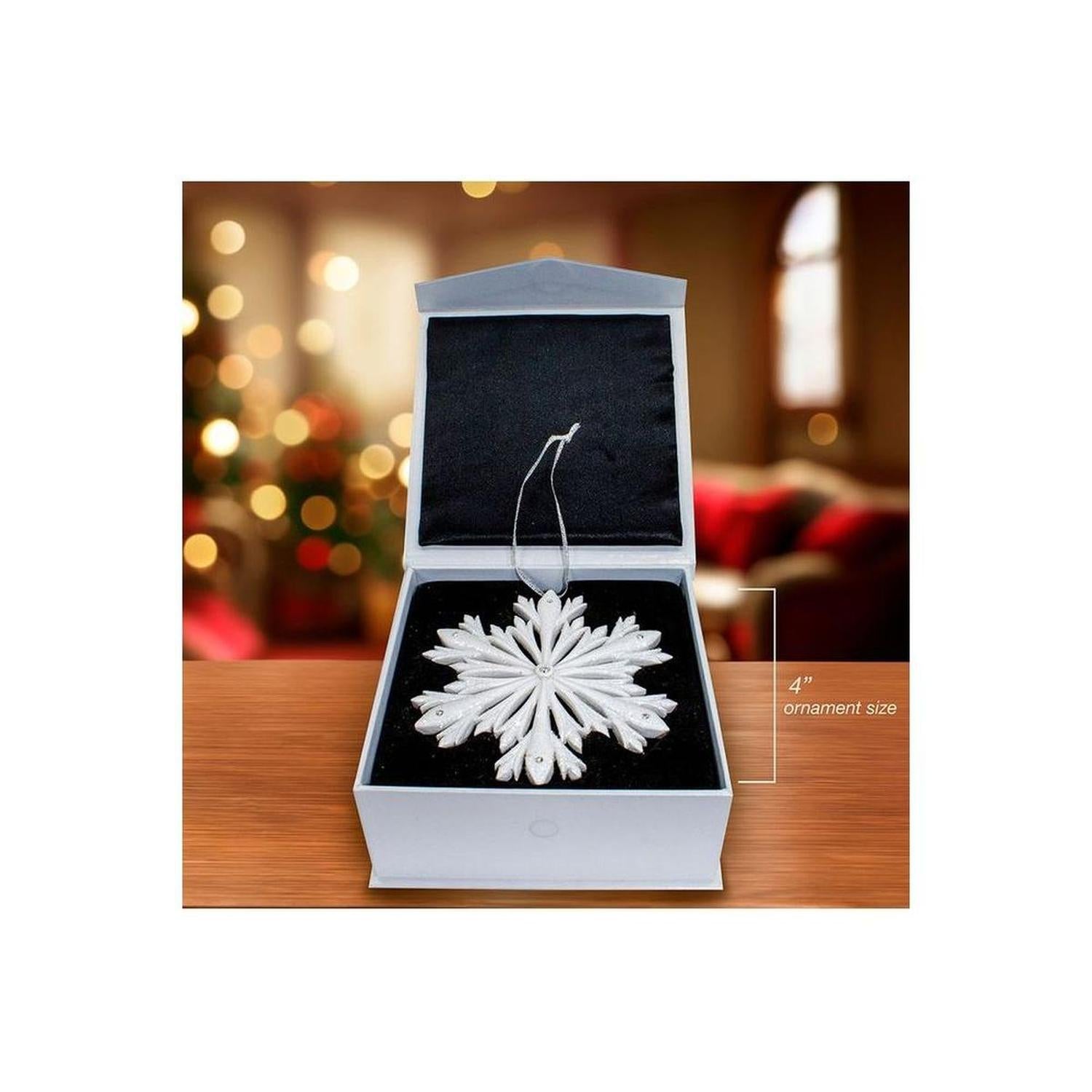 Shop For 4" Elegant Snowflake Ornament with Swarovski