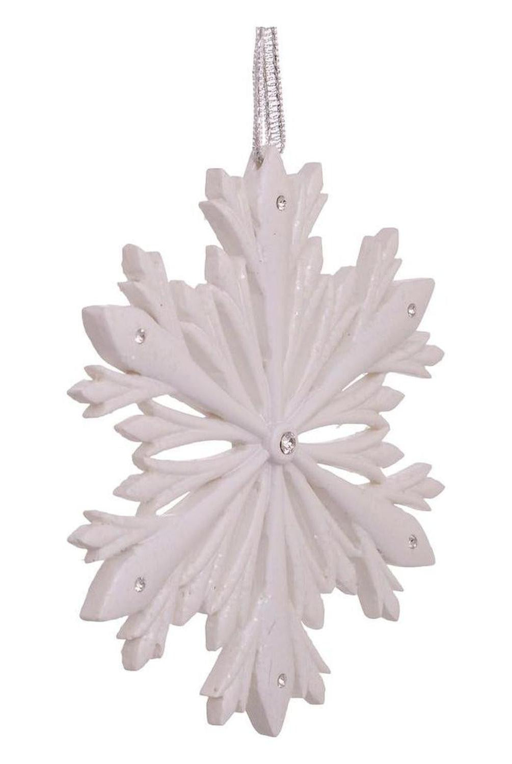 4" Elegant Snowflake Ornament with Swarovski