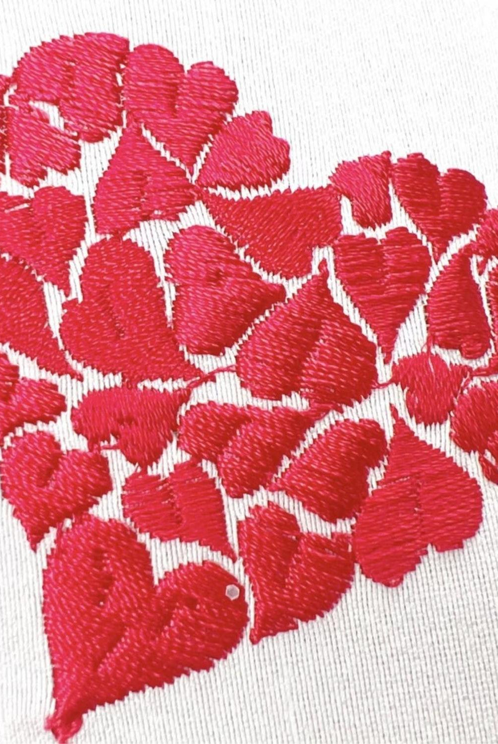 Shop For 4" Embroidered Hearts Ribbon: White/Red (10 Yards)