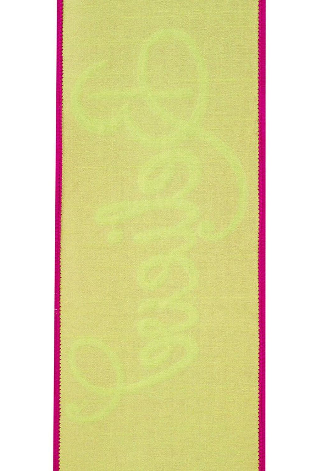 Shop For 4" Embroidery Believe Ribbon: Hot Pink/Lime Green (5 Yards)