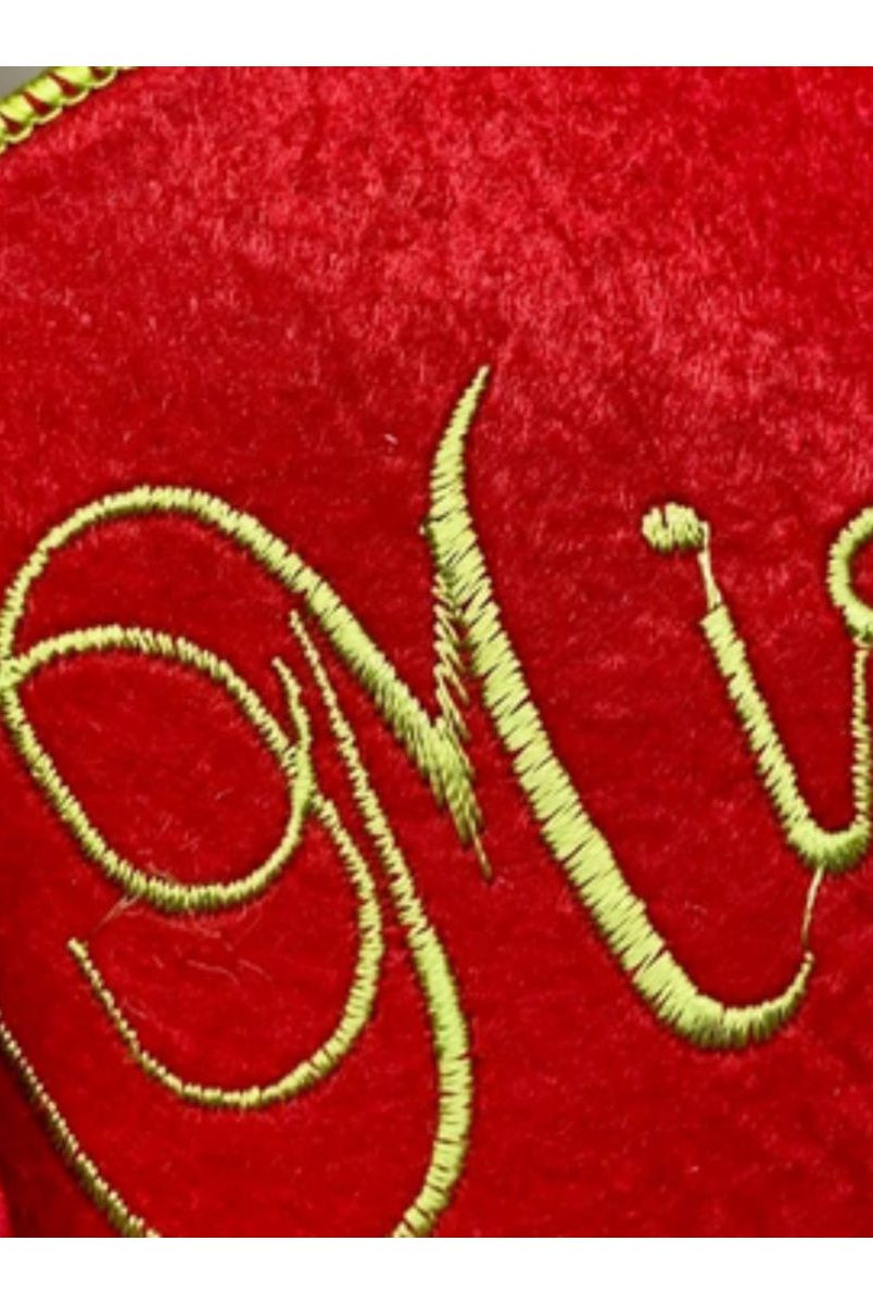 Shop For 4" Embroidery Mistletoe Kisses Felt Ribbon: Red (5 Yards)