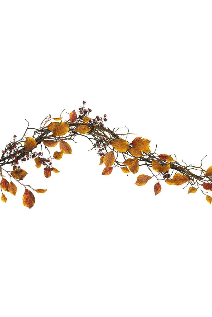 Shop For 4’ Fall Foliage, Berries and Twig Artificial Garland