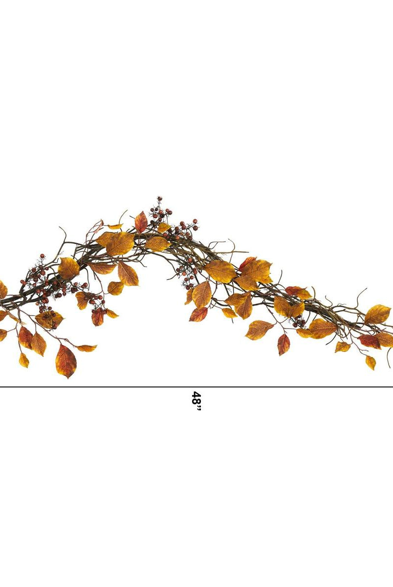 Shop For 4’ Fall Foliage, Berries and Twig Artificial Garland
