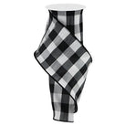 Shop For 4" Faux Dupioni Check Ribbon: Black & White (10 Yards)