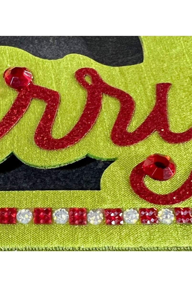 Shop For 4" Glitter Cut Out Ribbon: Lime/Red (5 Yards)