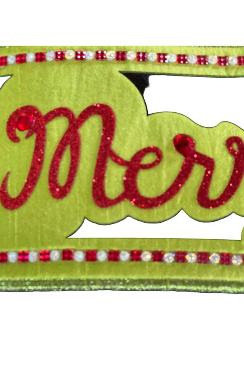 Shop For 4" Glitter Cut Out Ribbon: Lime/Red (5 Yards)