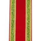 Shop For 4" Glitter Edge Dupioni Ribbon: Red/Green (5 Yards)