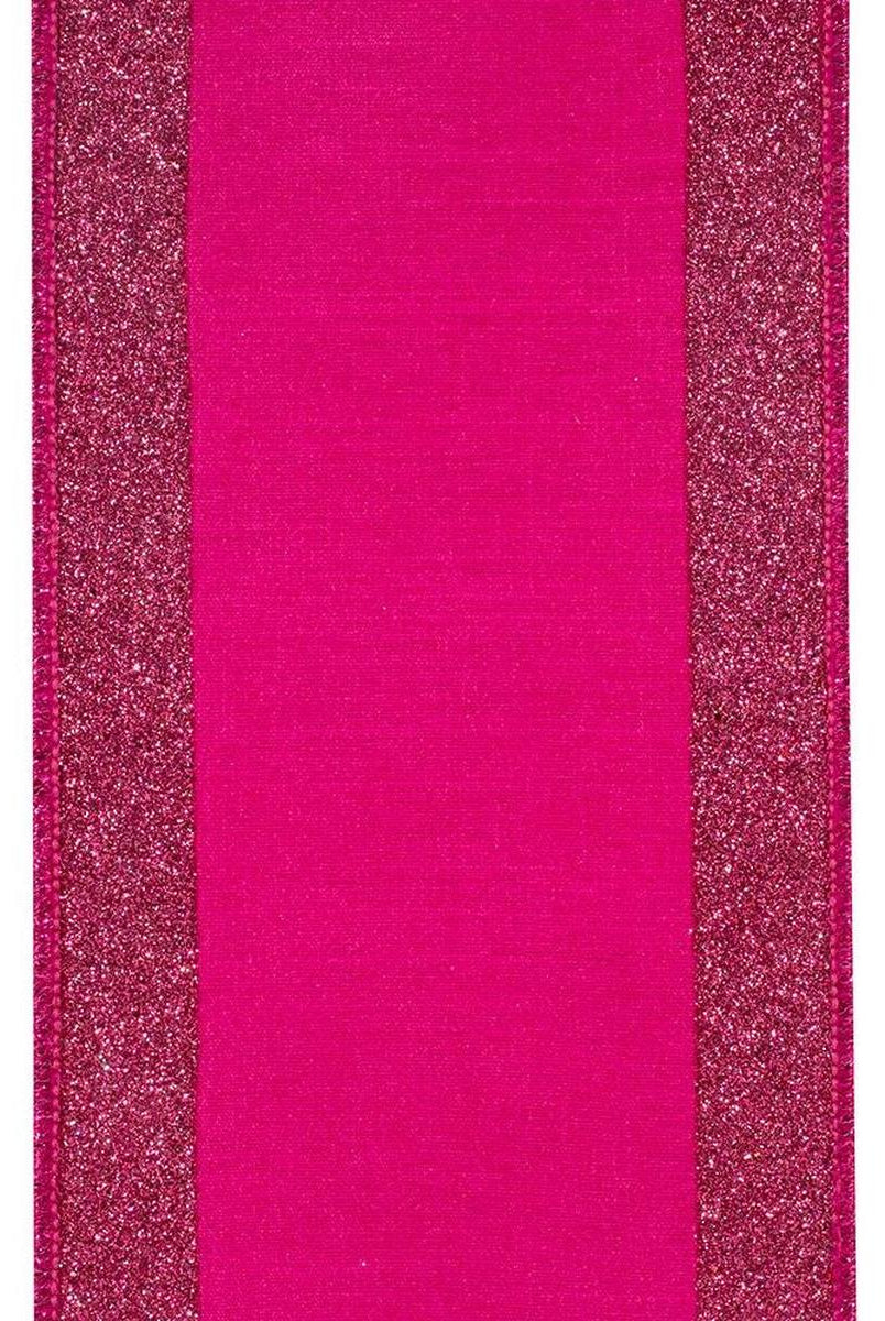 Shop For 4" Glitter Stripe Dupioni Ribbon: Fuchsia (5 Yards)