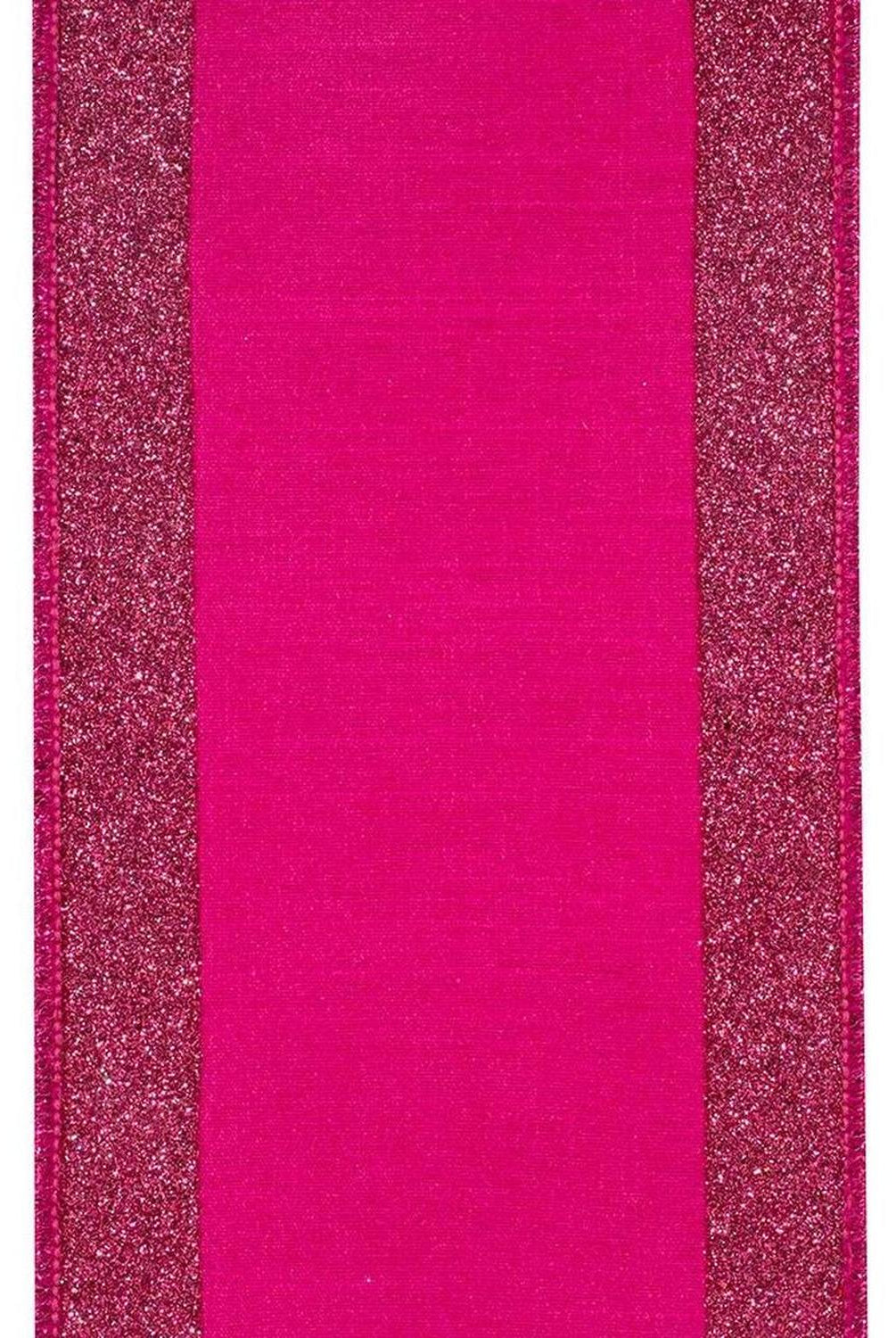 Shop For 4" Glitter Stripe Dupioni Ribbon: Fuchsia (5 Yards)