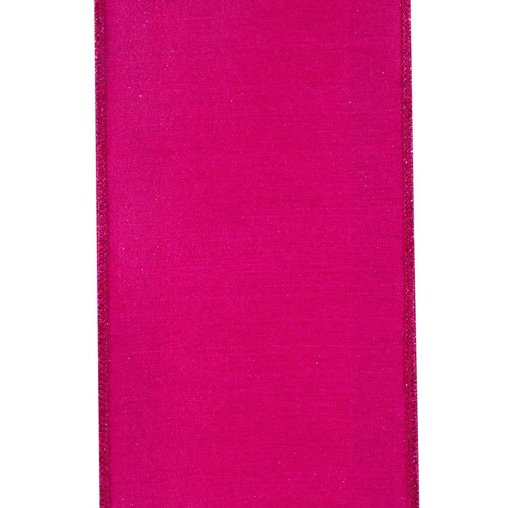 Shop For 4" Glitter Stripe Dupioni Ribbon: Fuchsia (5 Yards)