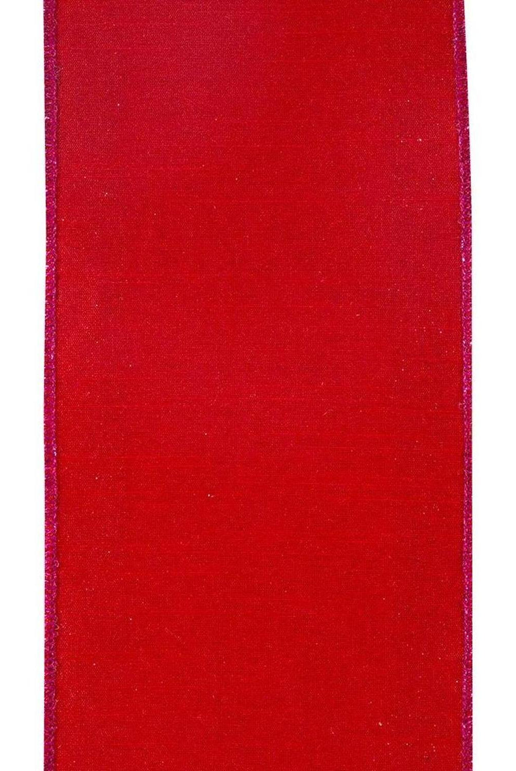 Shop For 4" Glitter Stripe Dupioni Ribbon: Red/Fuchsia (5 Yards)