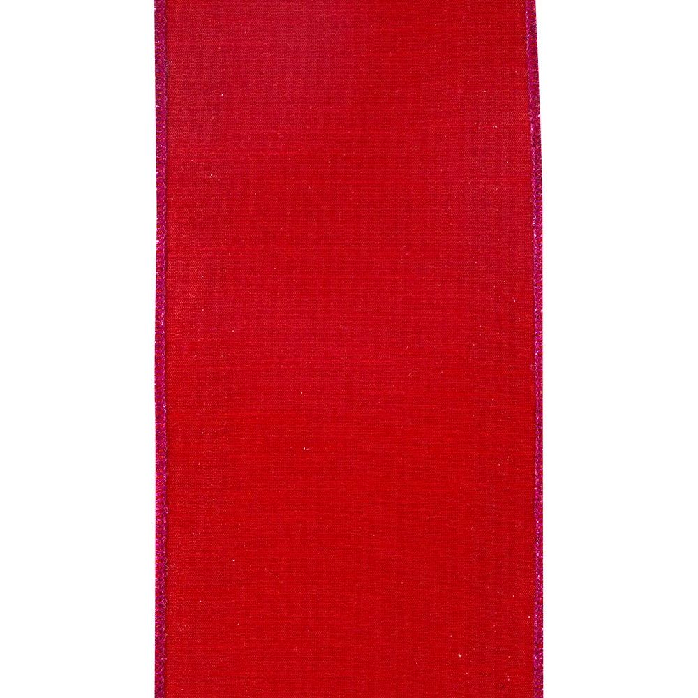 Shop For 4" Glitter Stripe Dupioni Ribbon: Red/Fuchsia (5 Yards)