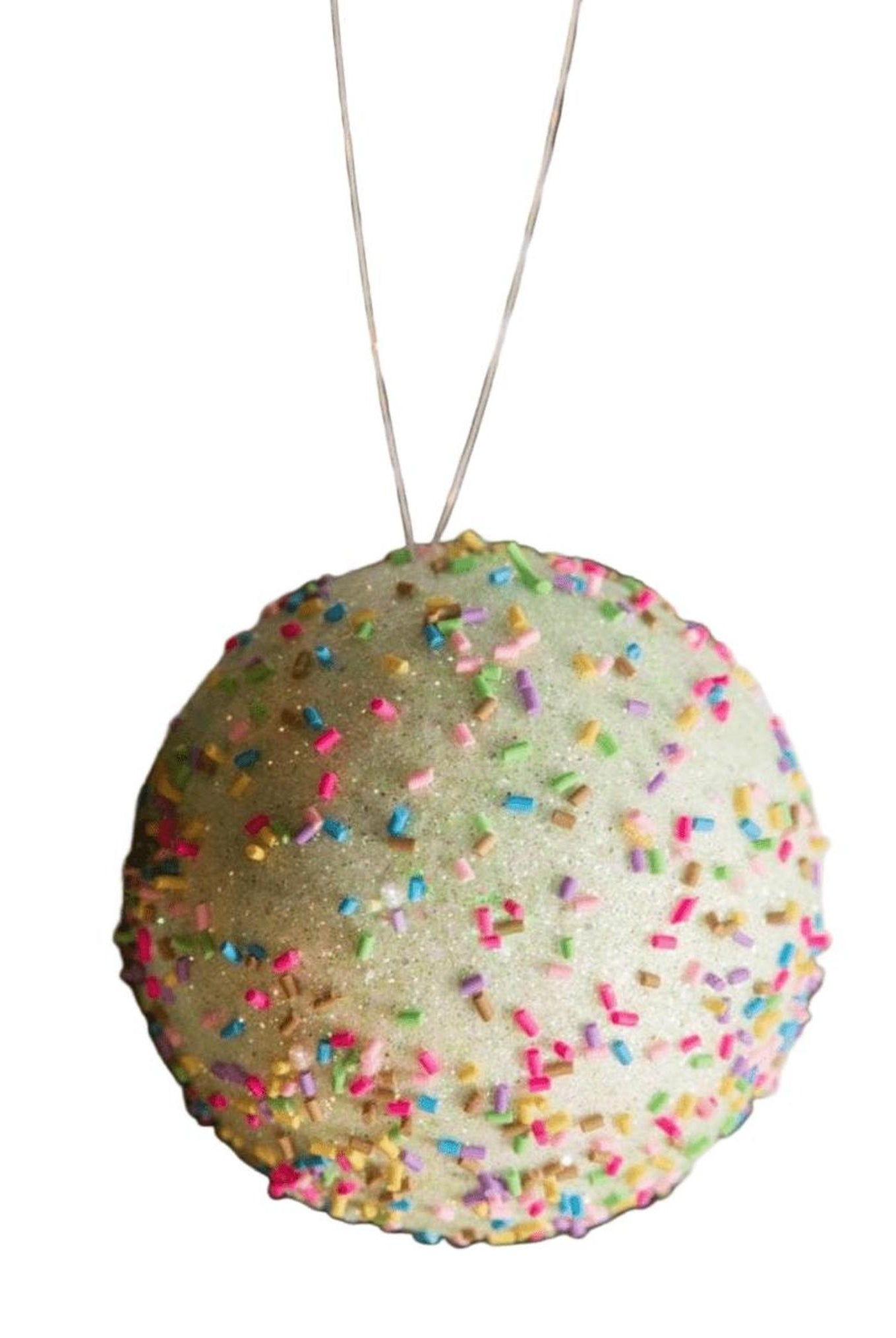 4” Green Sprinkle Ball Ornament