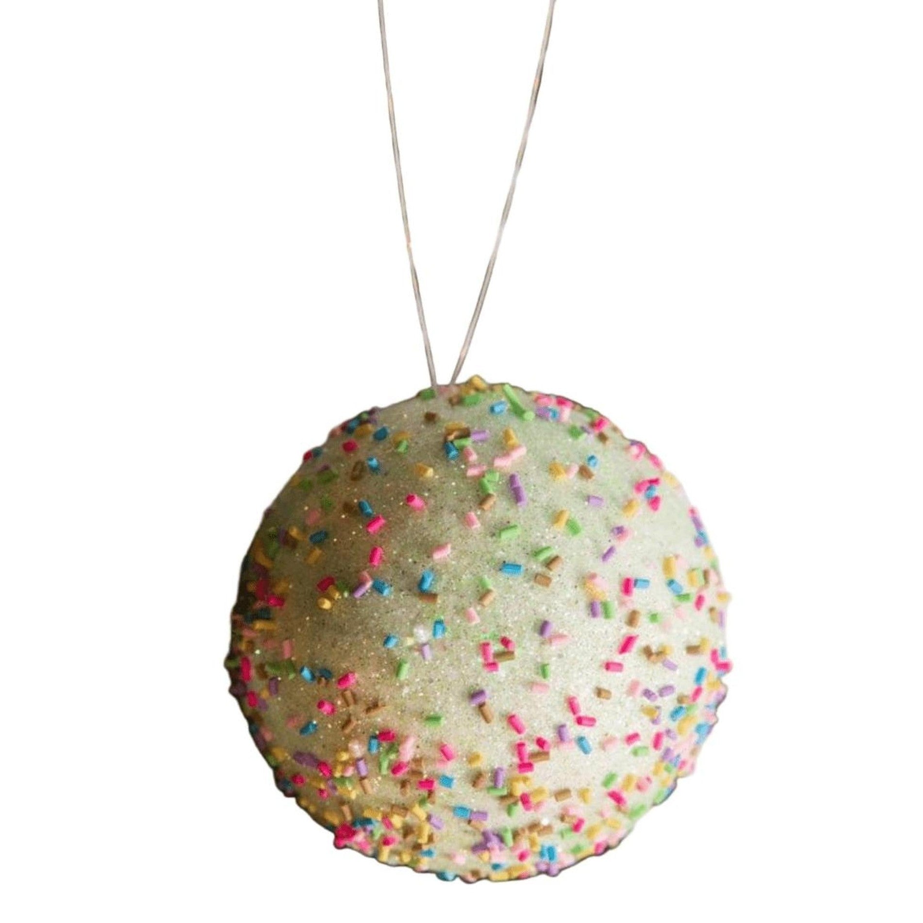 4” Green Sprinkle Ball Ornament