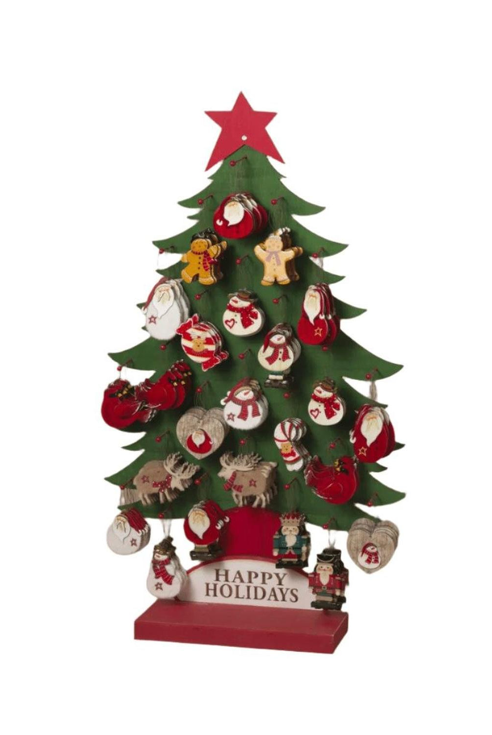 4" Holiday Wood Ornaments (Asst)