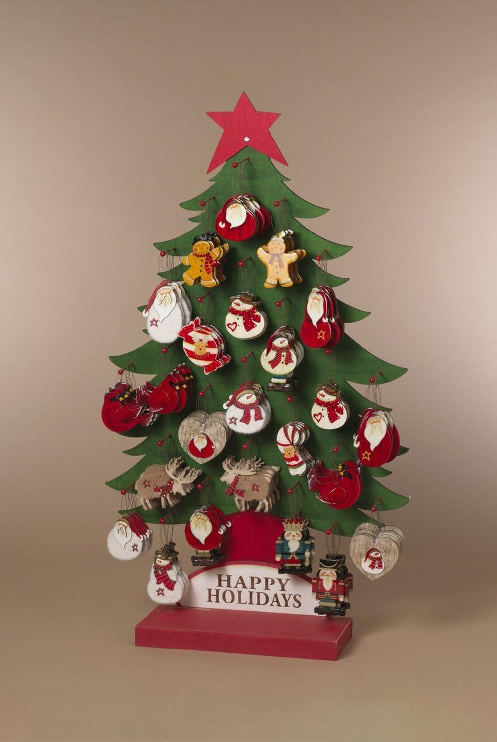 4" Holiday Wood Ornaments (Asst)