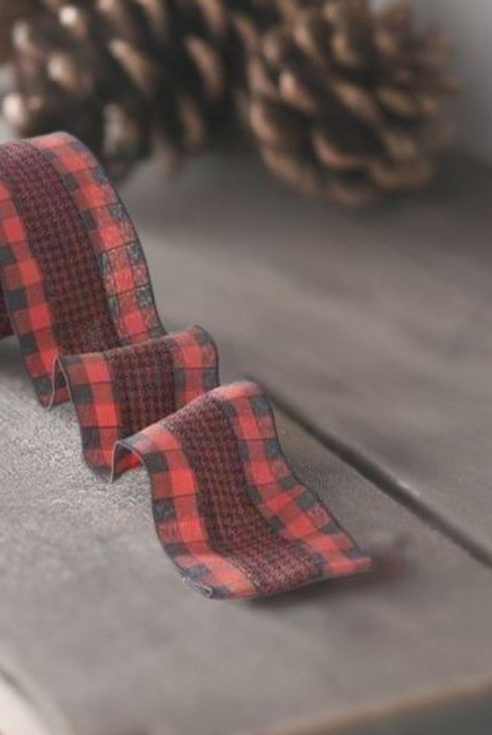 Shop For 4" Houndstooth Checked Ribbon: Red & Black ( (10 Yards) at Michelle's aDOORable Creations
