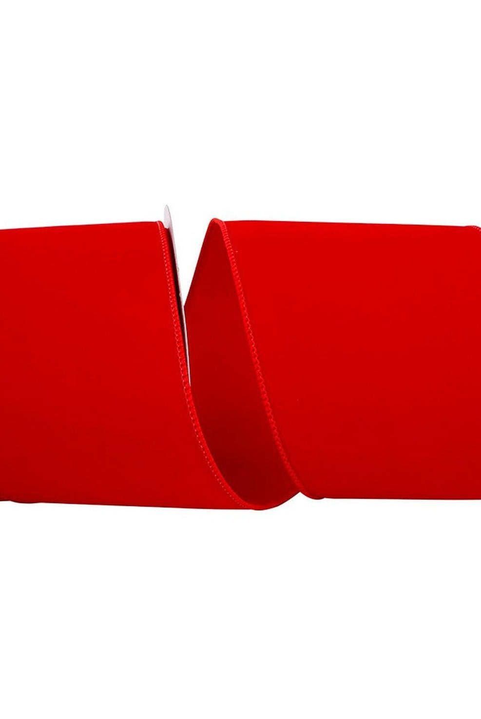 4 inch Value Velvet Ribbon: Red (10 Yards)