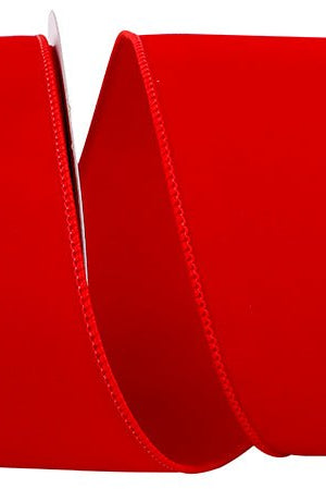 Shop For 4 inch Value Velvet Ribbon: Red (10 Yards)