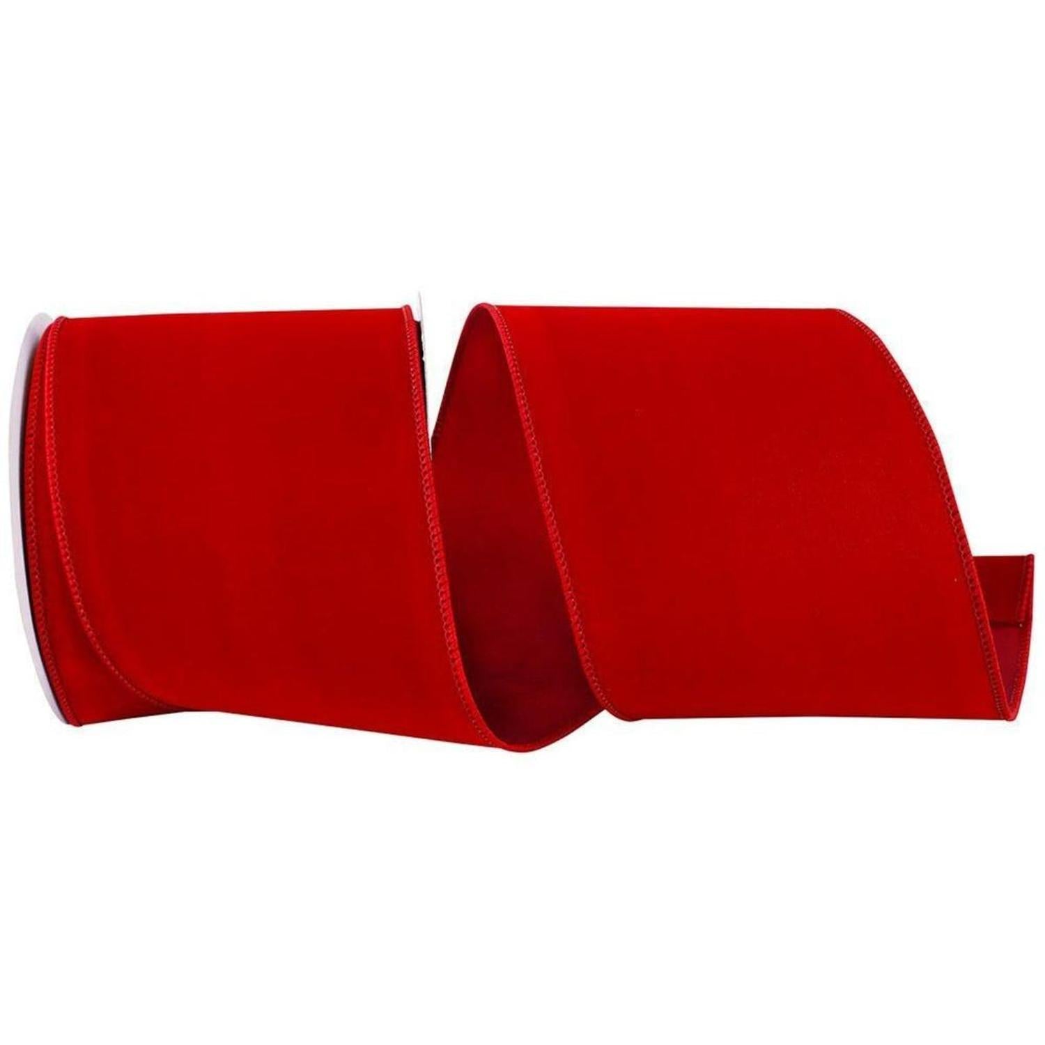 Shop For 4 inch Value Velvet Ribbon: Scarlet Red (10 Yards)