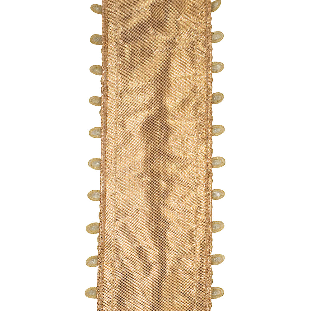 Shop For 4" Jewel Embroidery Opulence Ribbon: Gold (5 Yards)