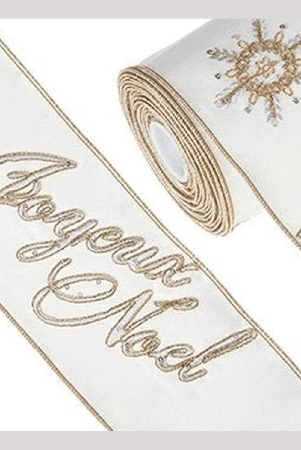 Shop For 4" Joyeux Noel Embroidered Ribbon (10 Yards)