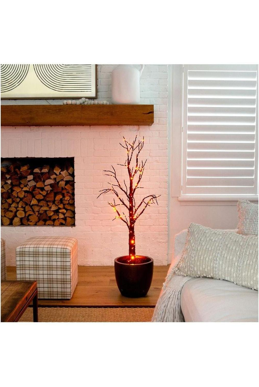 4’ LED Artificial Halloween Twig Tree