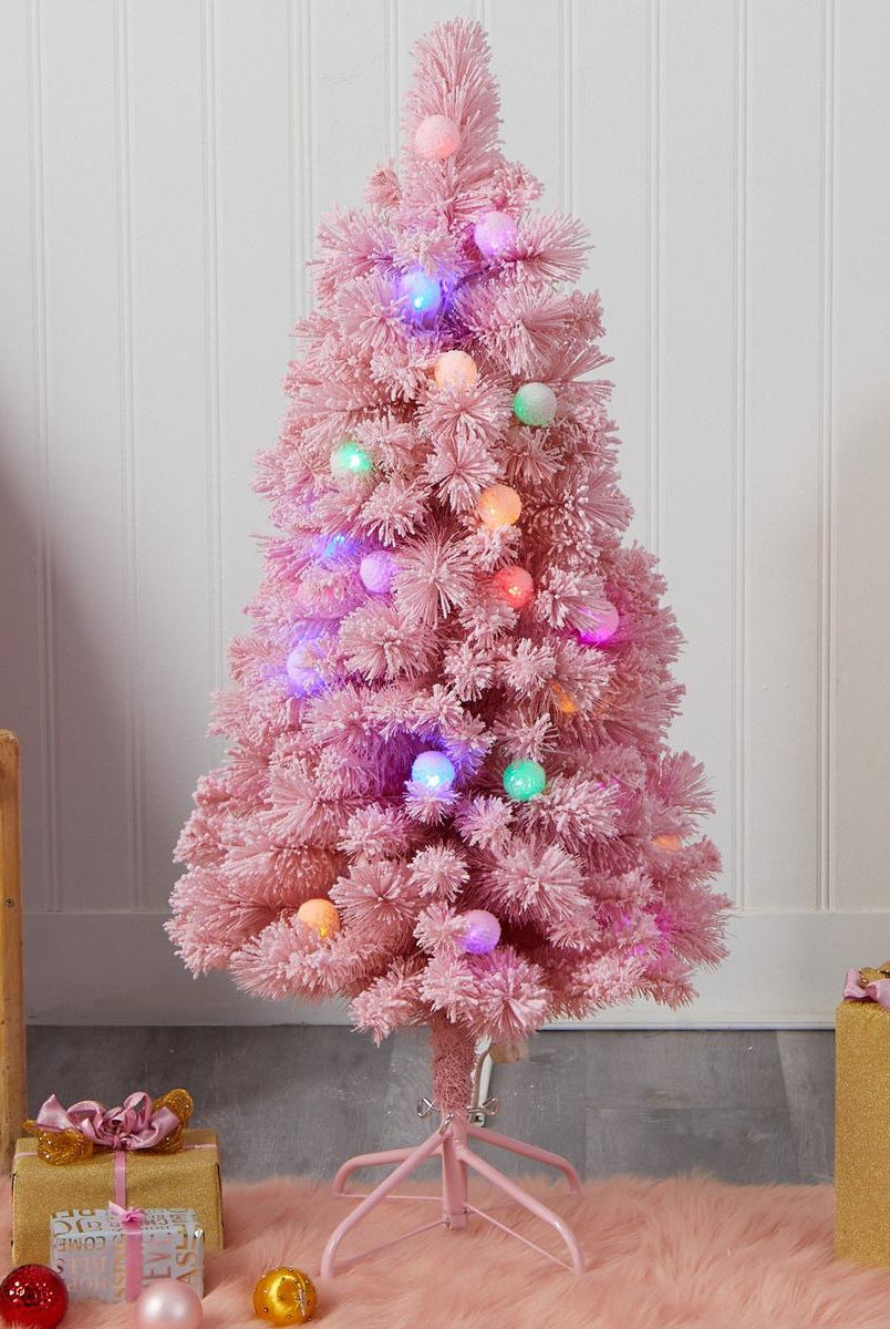 Shop For 4’ LED Holiday Frosted Pink Cashmere Christmas Tree