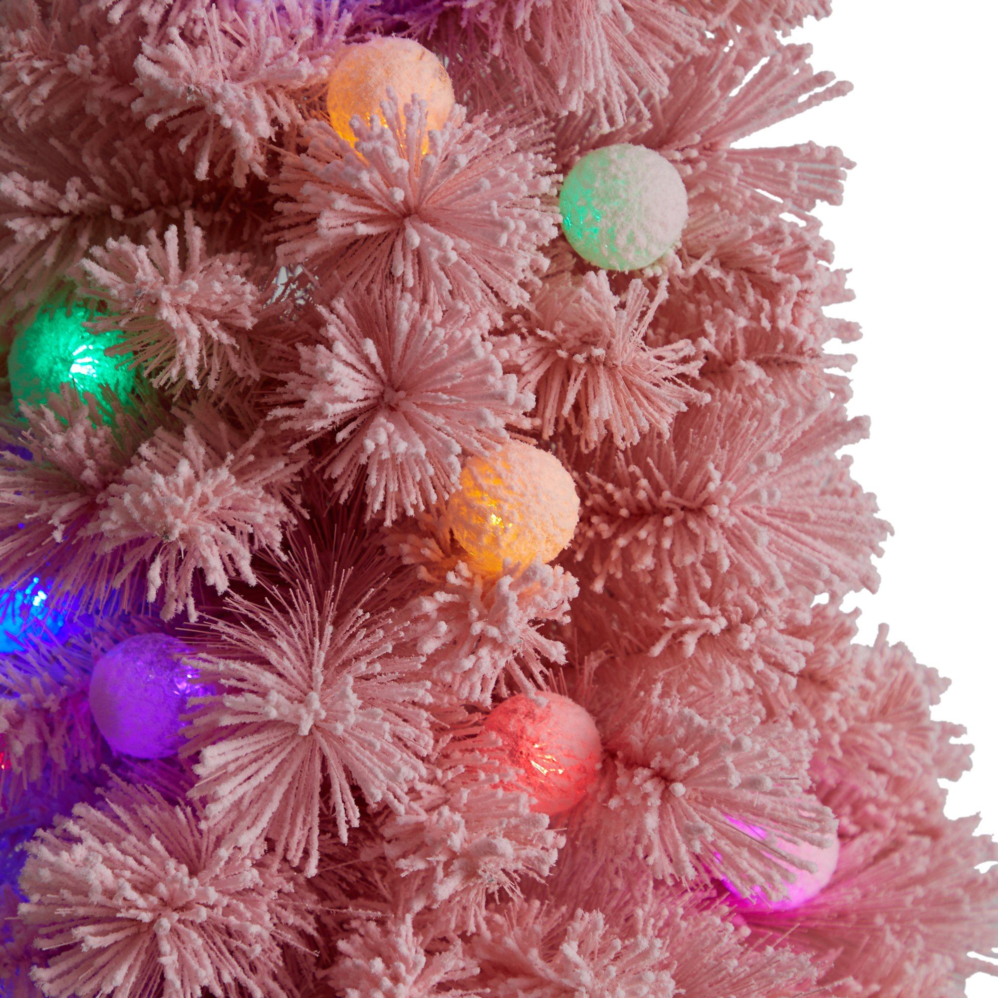 Shop For 4’ LED Holiday Frosted Pink Cashmere Christmas Tree