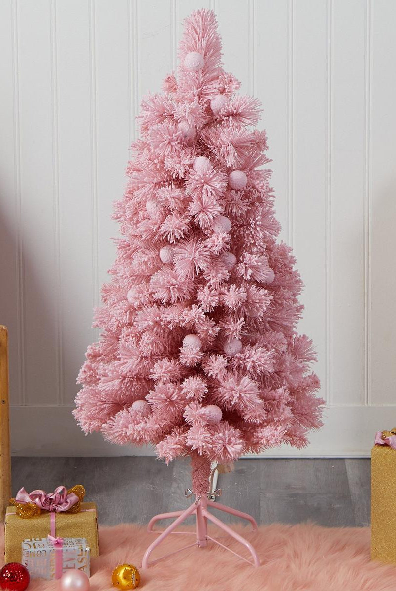 Shop For 4’ LED Holiday Frosted Pink Cashmere Christmas Tree