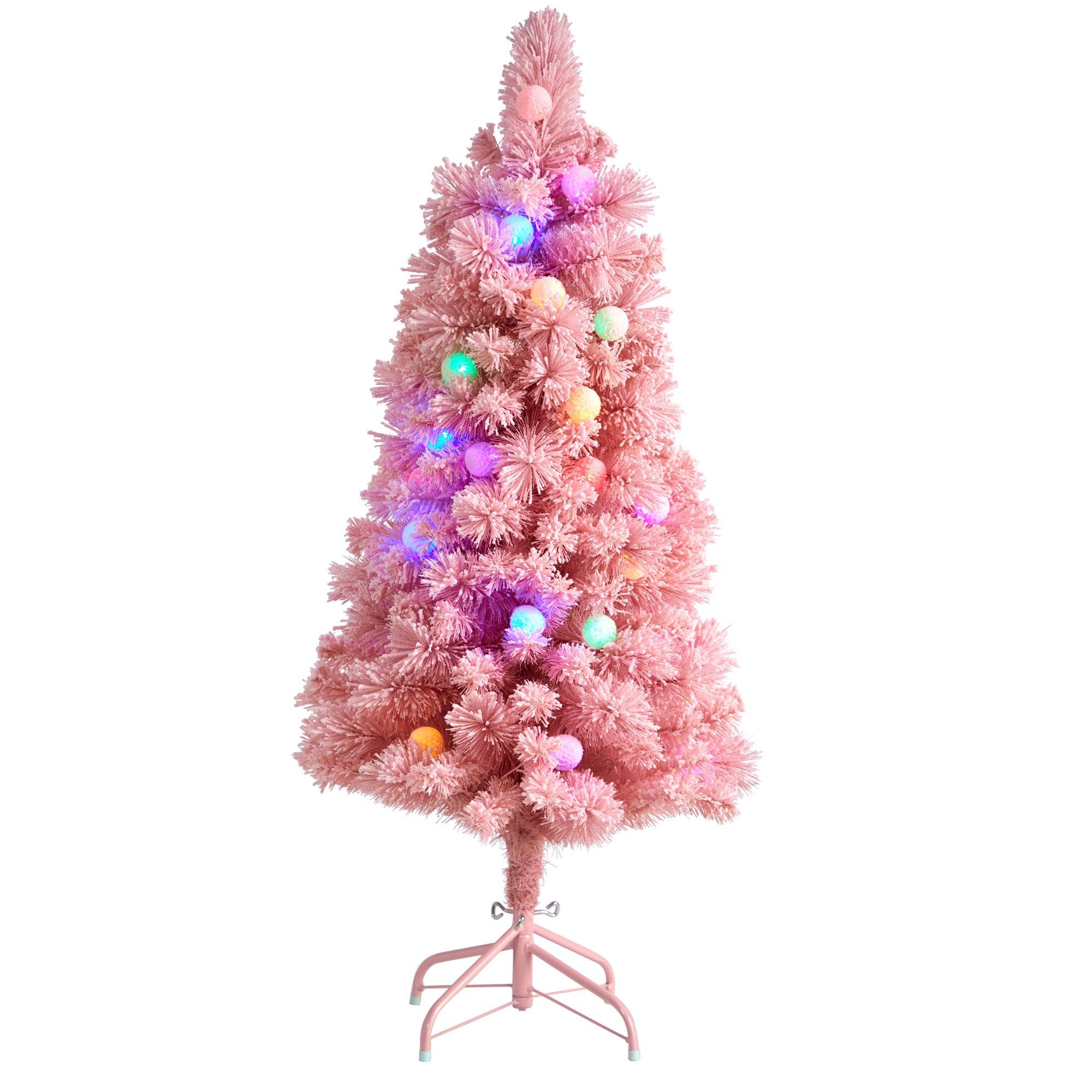 Shop For 4’ LED Holiday Frosted Pink Cashmere Christmas Tree
