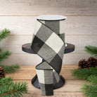 Shop For 4" Linen Checks Ribbon: Black & White (10 Yards)